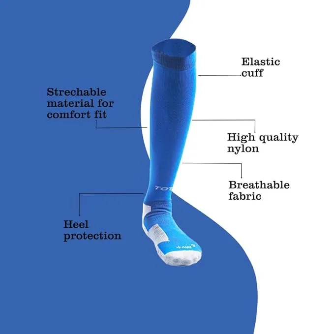 TOTAL Elite Football Stocking Blue/White Size L