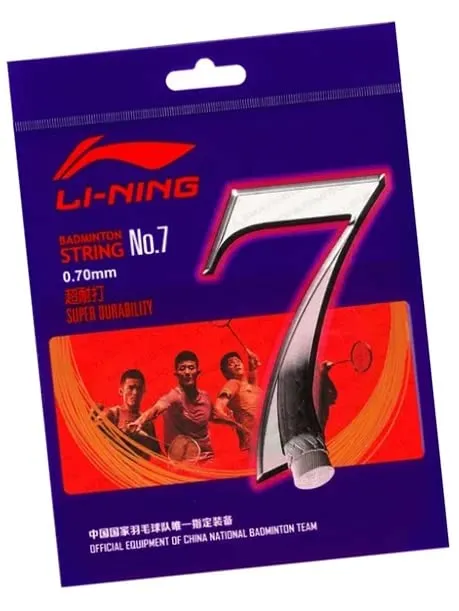Li-Ning String No.7 Badminton String Ultra Durable Deep Re-Dipping  Orange 0.70mm 10m