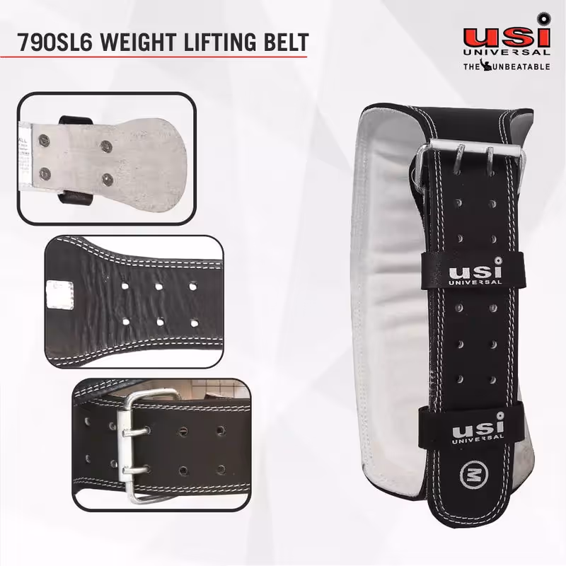 USI Universal 790SL6 Suede Leather Gym Belt