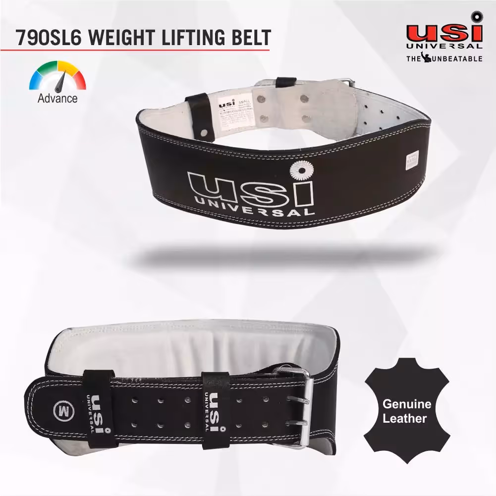 USI Universal 790SL6 Suede Leather Gym Belt
