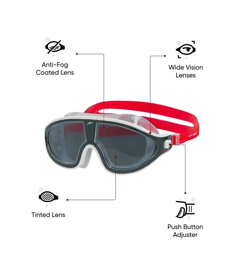 Speedo Biofuse Rift V2 Swim Goggles Red/Smoke One Size (Adults)
