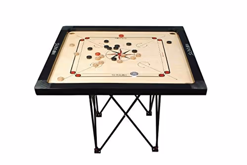 Total ASI TS-139 Foldable Carrom Board Stand Lightweight Adjustable Knobs Portable