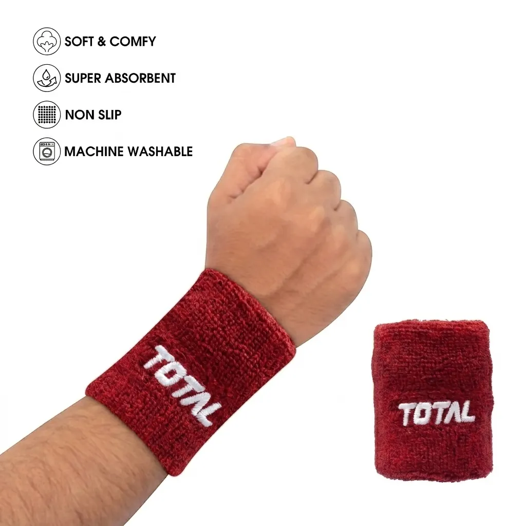 Total 3 Inch Wristband Red
