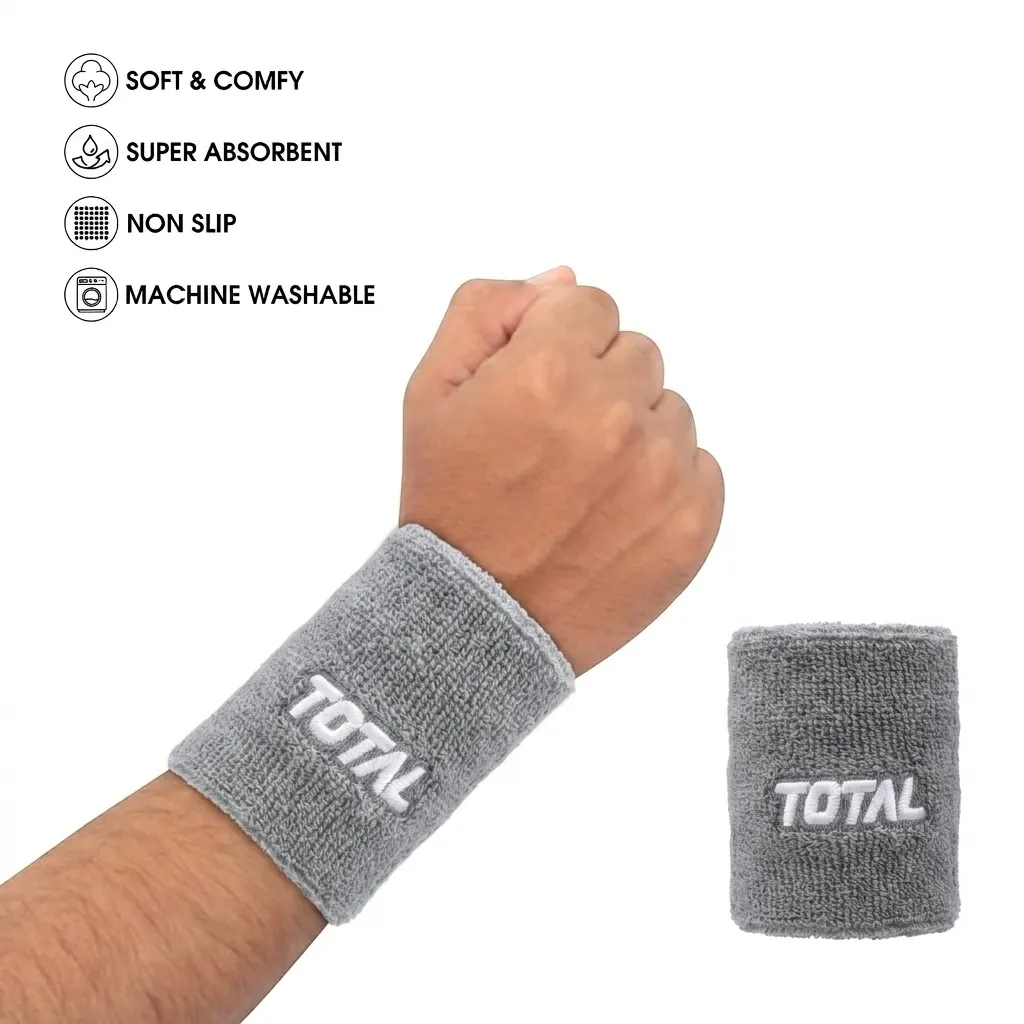 Total 3 Inch Wristband Grey