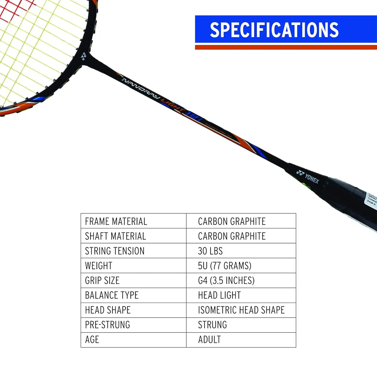 YONEX NANORAY LIGHT 18i - Black