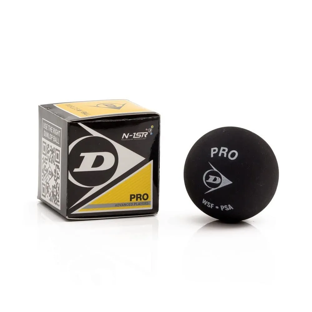 Dunlop Double Yellow Dot Pro Squash Ball WSF PSA Official