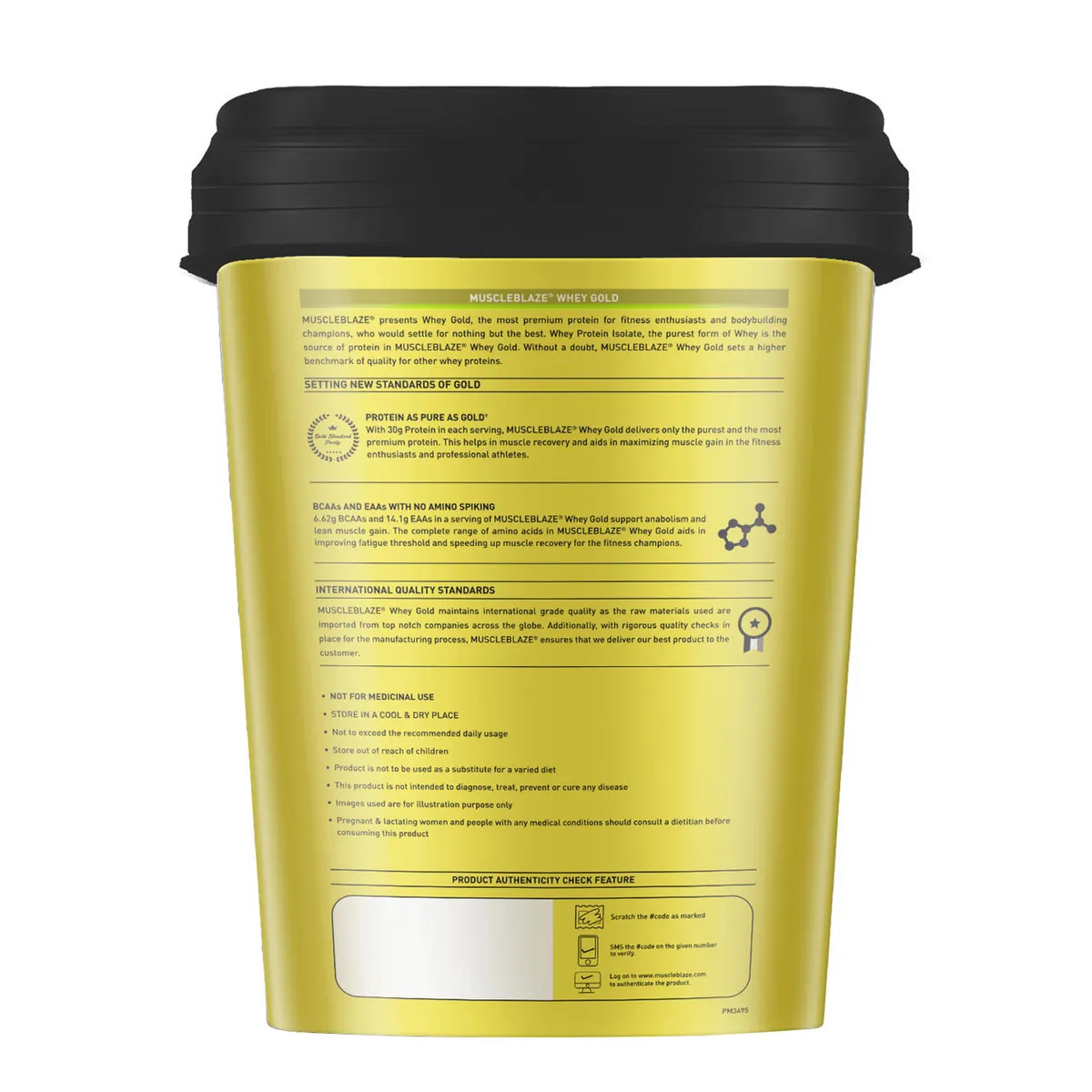 MuscleBlaze Whey Gold 100% Whey Protein Isolate Rich Milk Chocolate 4kg 8.8lb Labdoor USA