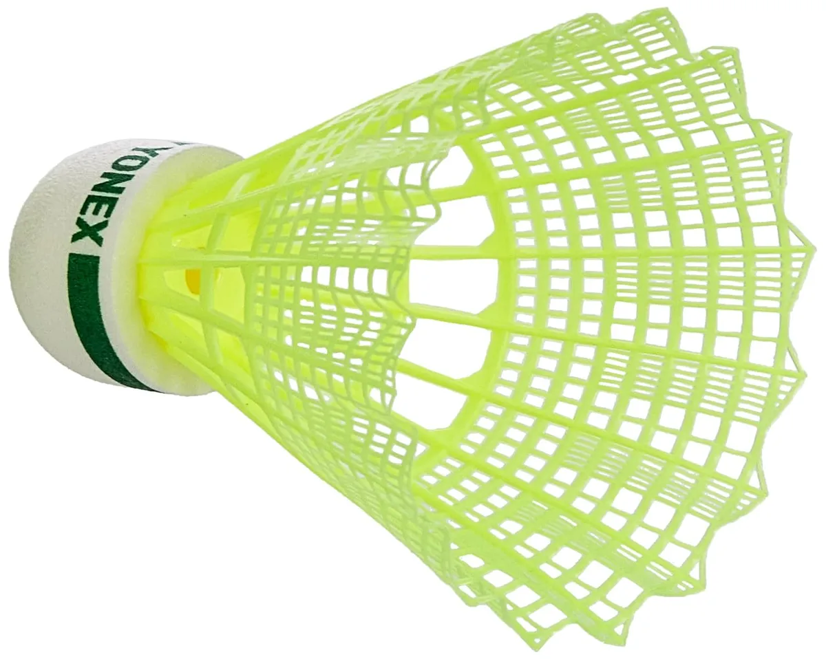 Yonex Mavis 10 Nylon Badminton Shuttlecock Green Yellow Green Cap Pack of 6