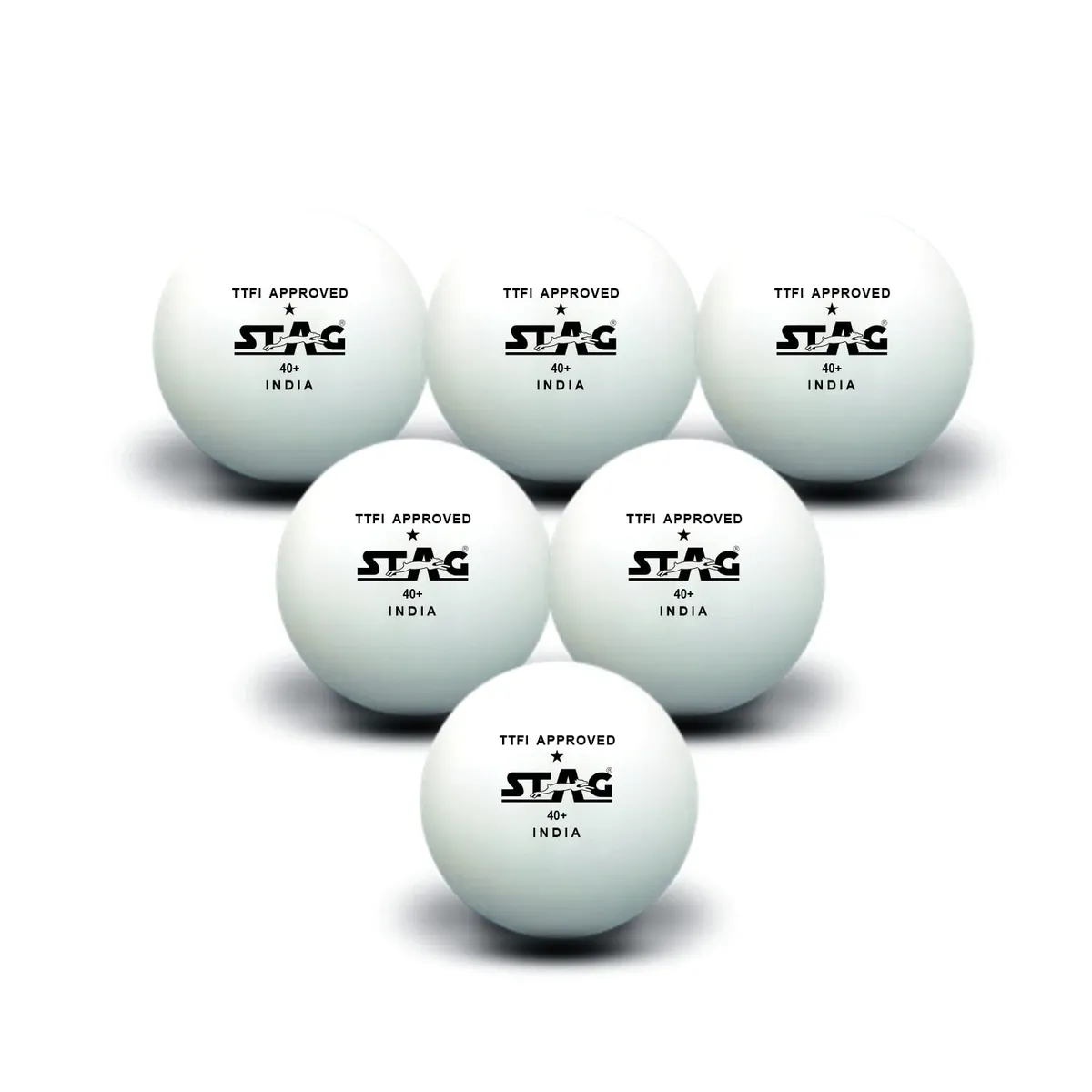 Stag 1 Star Table Tennis Ball Pack of 6 1 Star