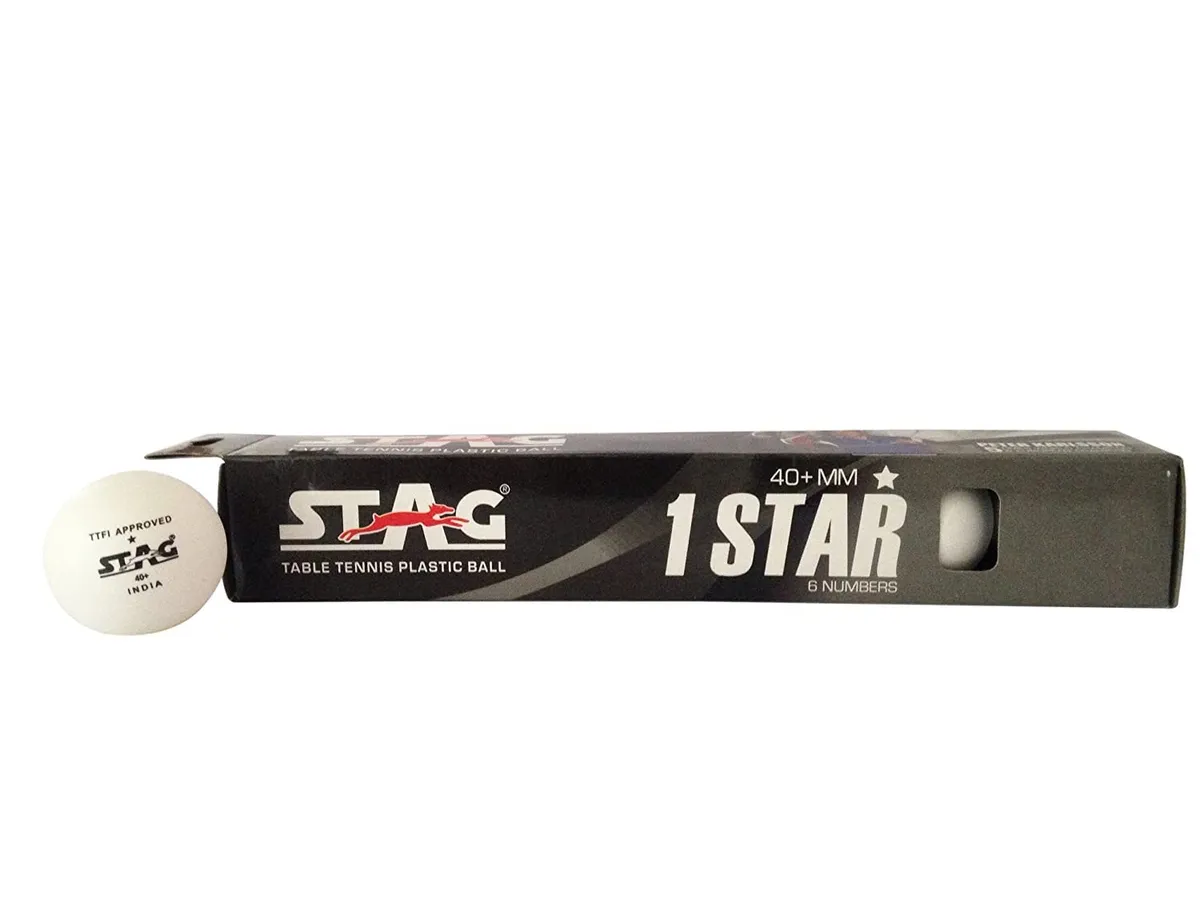 Stag 1 Star Table Tennis Ball Pack of 6 1 Star