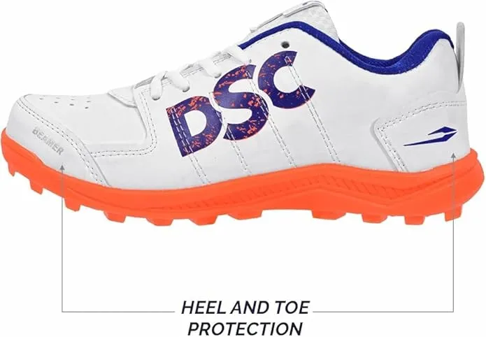 DSC Beamer Cricket Shoes Fluorescent Orange White Size 10