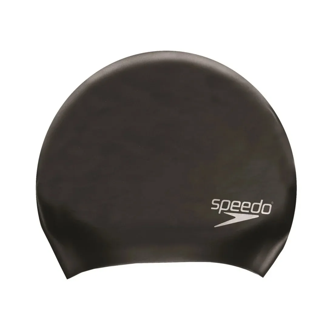 Speedo Long Hair Silicone Swim Cap Adults Black One Size