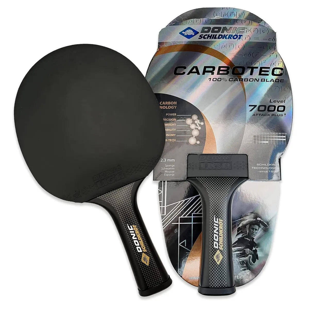 Donic Carbotec 7000 Table Tennis Bat Attack Plus