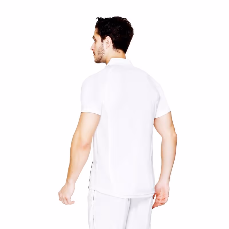 Total TS-4023 Regular Fit Half Sleeve White Cricket T-Shirt Size 28