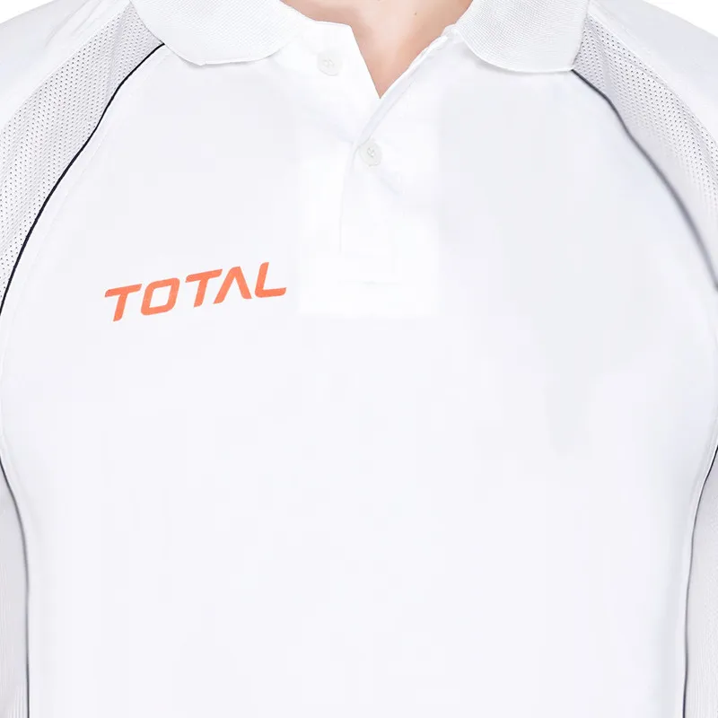 Total TS-4023 Regular Fit Half Sleeve White Cricket T-Shirt Size 28