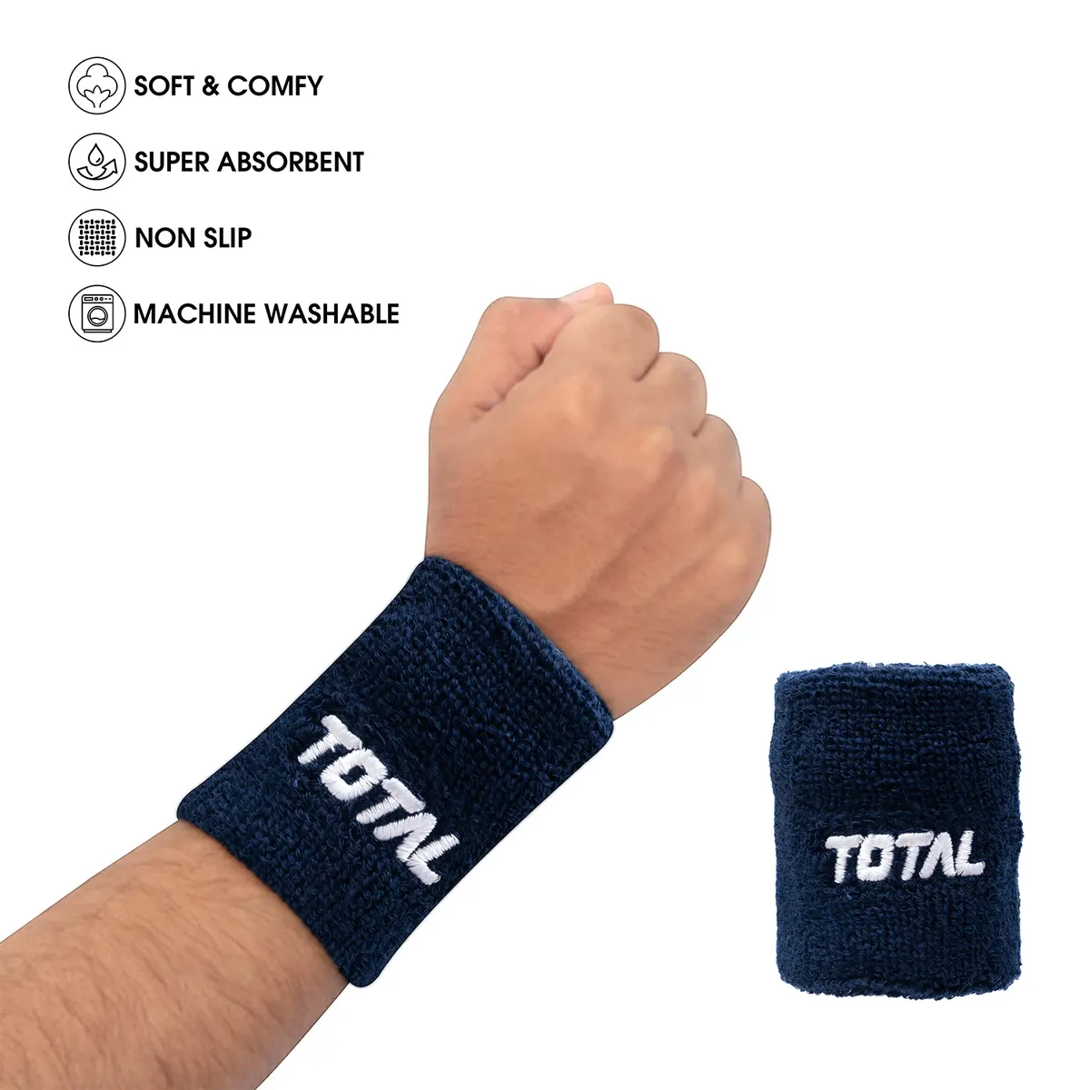 Total 3 Inch Wristband Navy