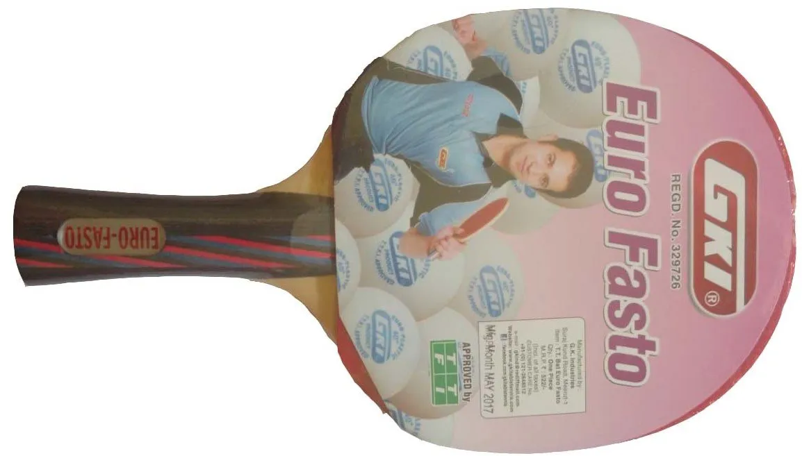 GKI Euro Fasto Table Tennis Bat Recreational to Club