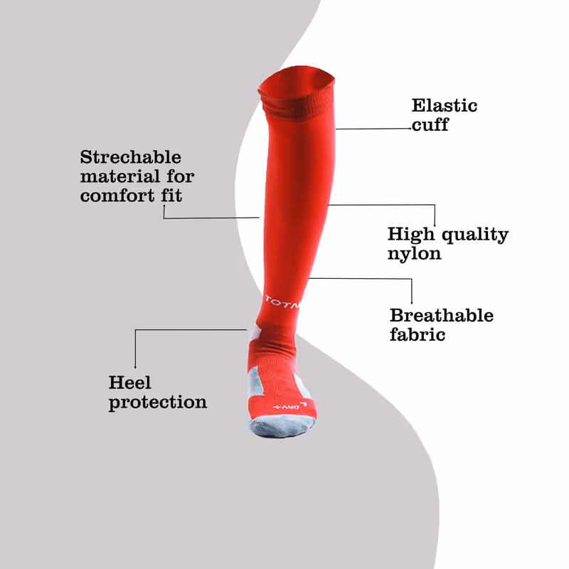 TOTAL Elite Football Stocking Red/White Size L