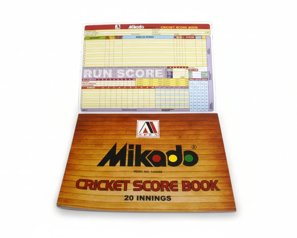 Mikado Cricket Score Book 20 Innings