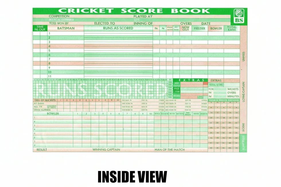 Mikado Cricket Score Book 20 Innings
