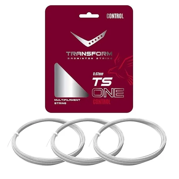 Transform String ONE Badminton String Polyurethane High Elasticity White 0.67mm 10.5m