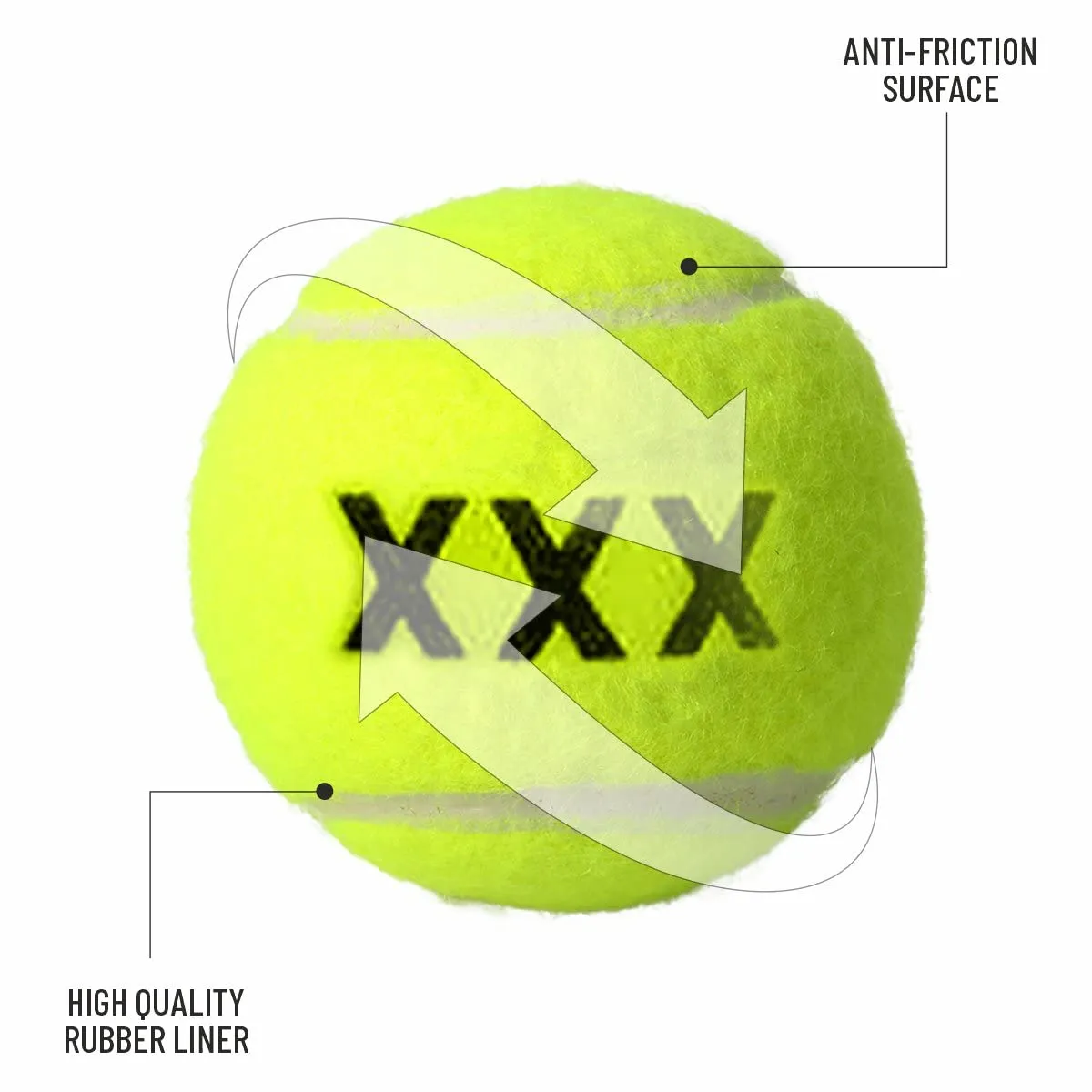 HEAD Penn X-Out Tennis Ball Practice Training Pressurized Yellow