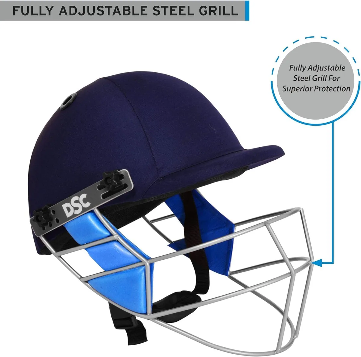 DSC Guard Cricket Helmet Navy L