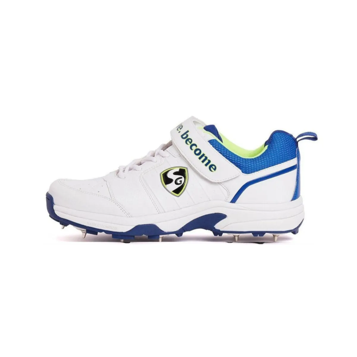 SG Sierra 2.0 Cricket Shoes White Lime Royal Blue Size 11