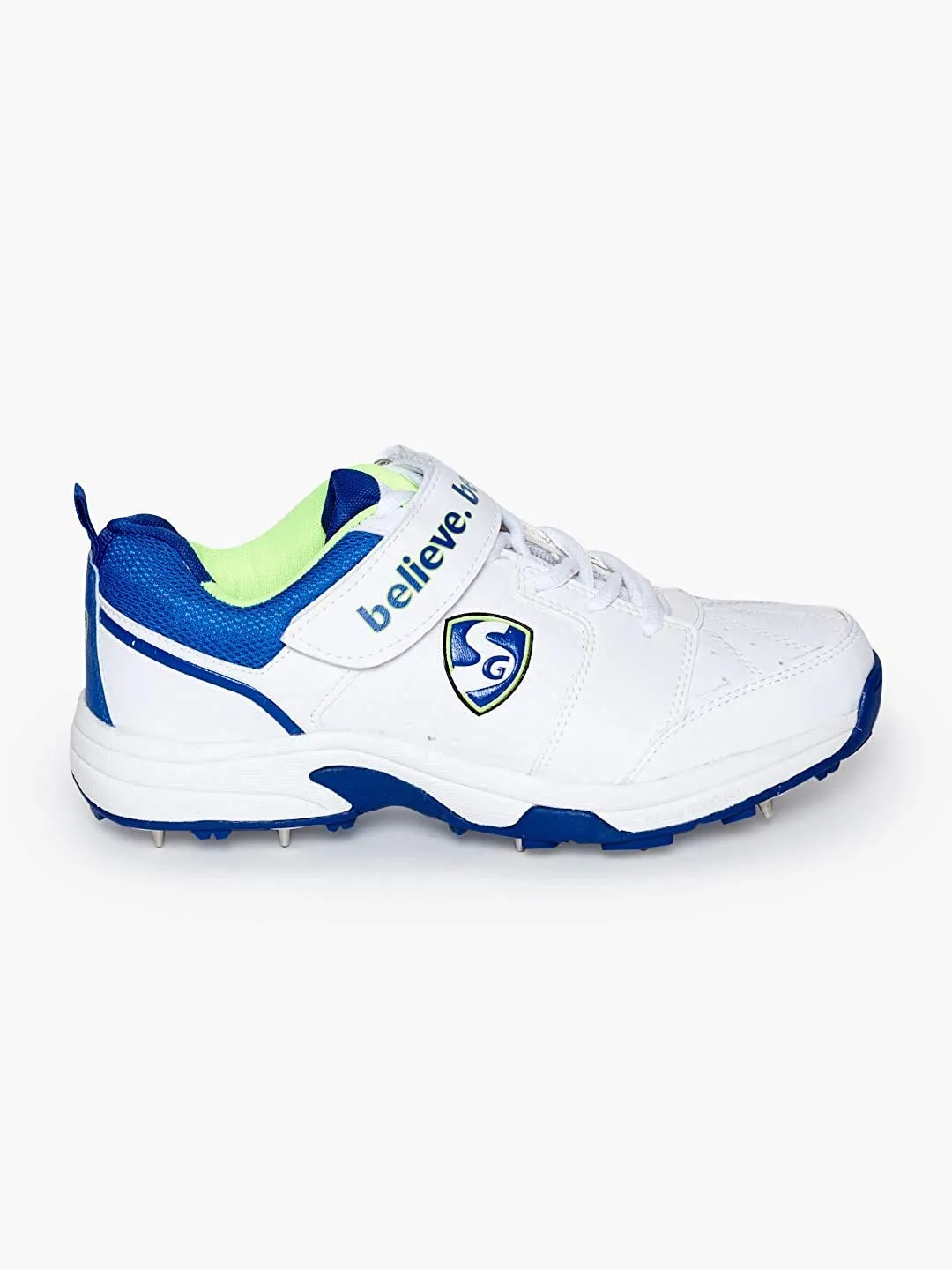 SG Sierra 2.0 Cricket Shoes White Lime Royal Blue Size 11