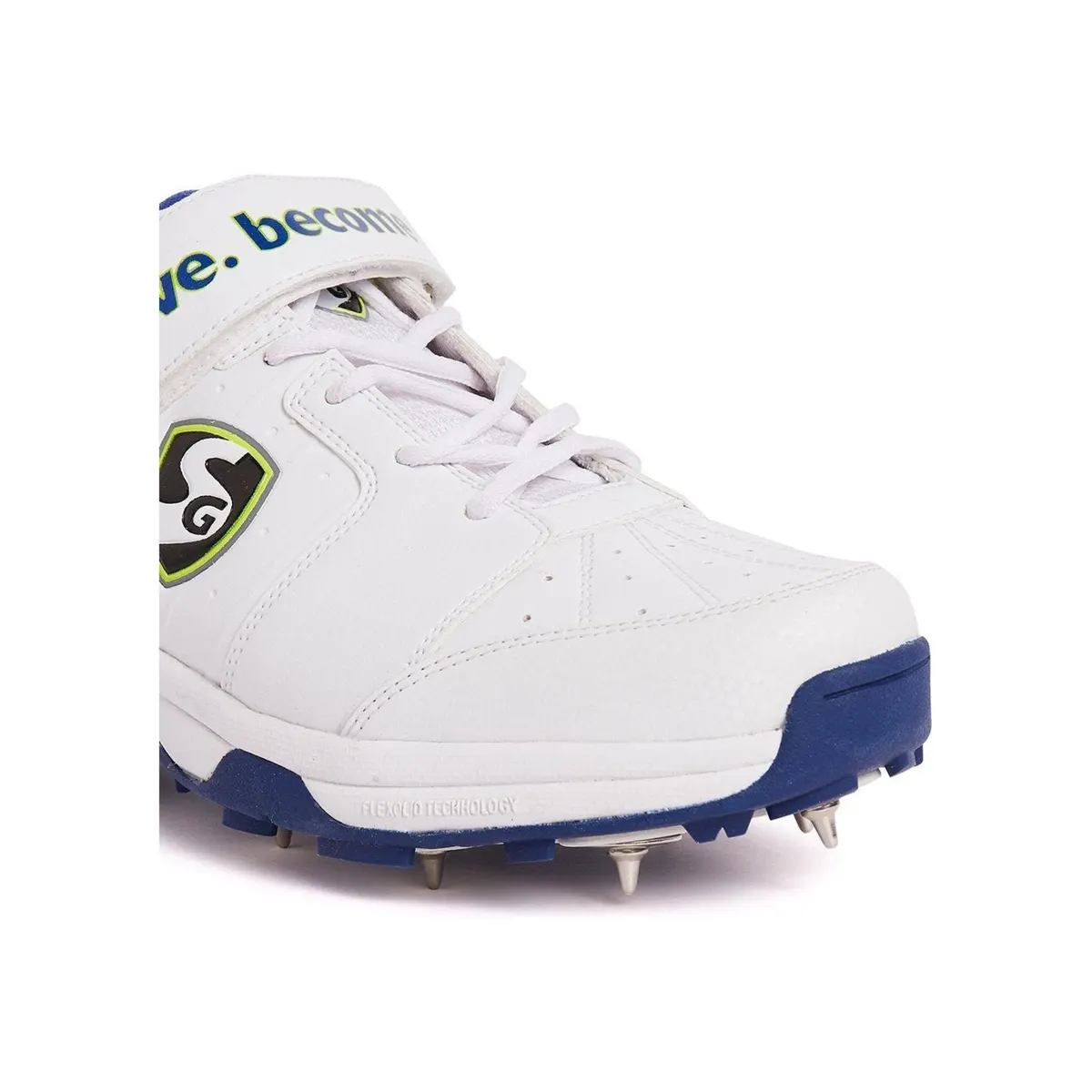 SG Sierra 2.0 Cricket Shoes White Lime Royal Blue Size 11