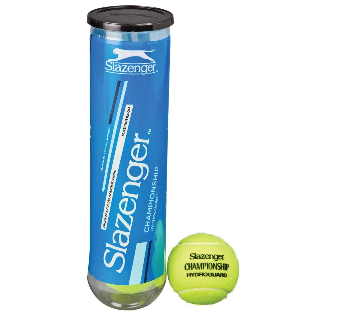 Slazenger Championship Tennis Ball Hydro Guard Durable All Court Yellow