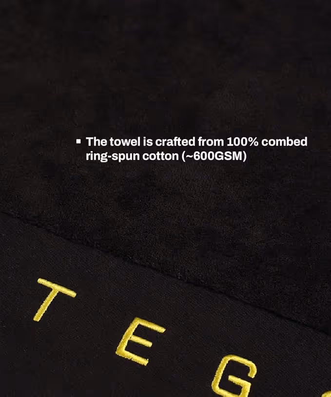 Tego Fit Anti-Microbial Sports Towel Jet Black Green