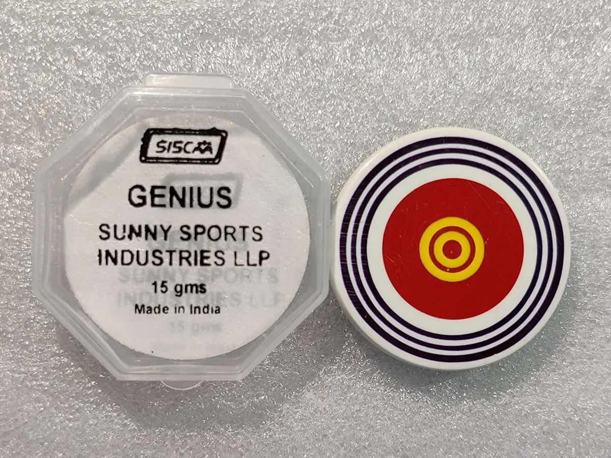 Siscaa Genius Carrom Striker 15g 7.5mm International Standard with Case