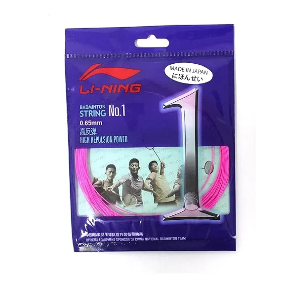 Li-Ning String No.1 Badminton String 3D KNIT High Repulsion  Pink 0.65mm 10m