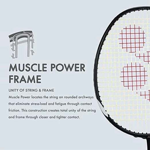 YONEX MUSCLE POWER 29 LIGHT Badminton Racquet Strung - Black Grey