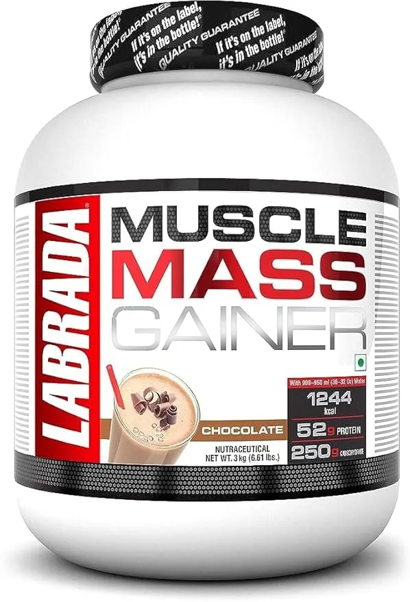 Labrada Muscle Mass Gainer High Calorie Protein Powder 6.6 lbs 3 kg Chocolate