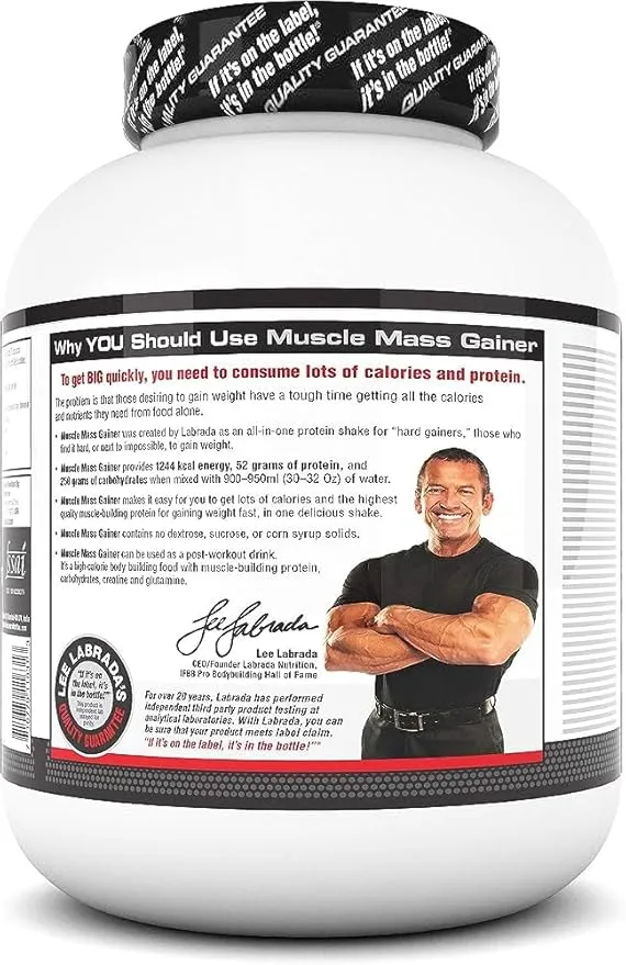 Labrada Muscle Mass Gainer High Calorie Protein Powder 6.6 lbs 3 kg Chocolate