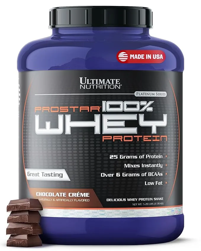 Ultimate Nutrition Prostar 100% Whey Protein Chocolate Cream 2.39kg 80 Servings 25g Protein