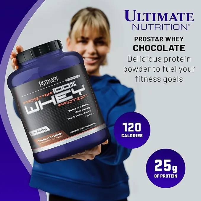 Ultimate Nutrition Prostar 100% Whey Protein Chocolate Cream 2.39kg 80 Servings 25g Protein