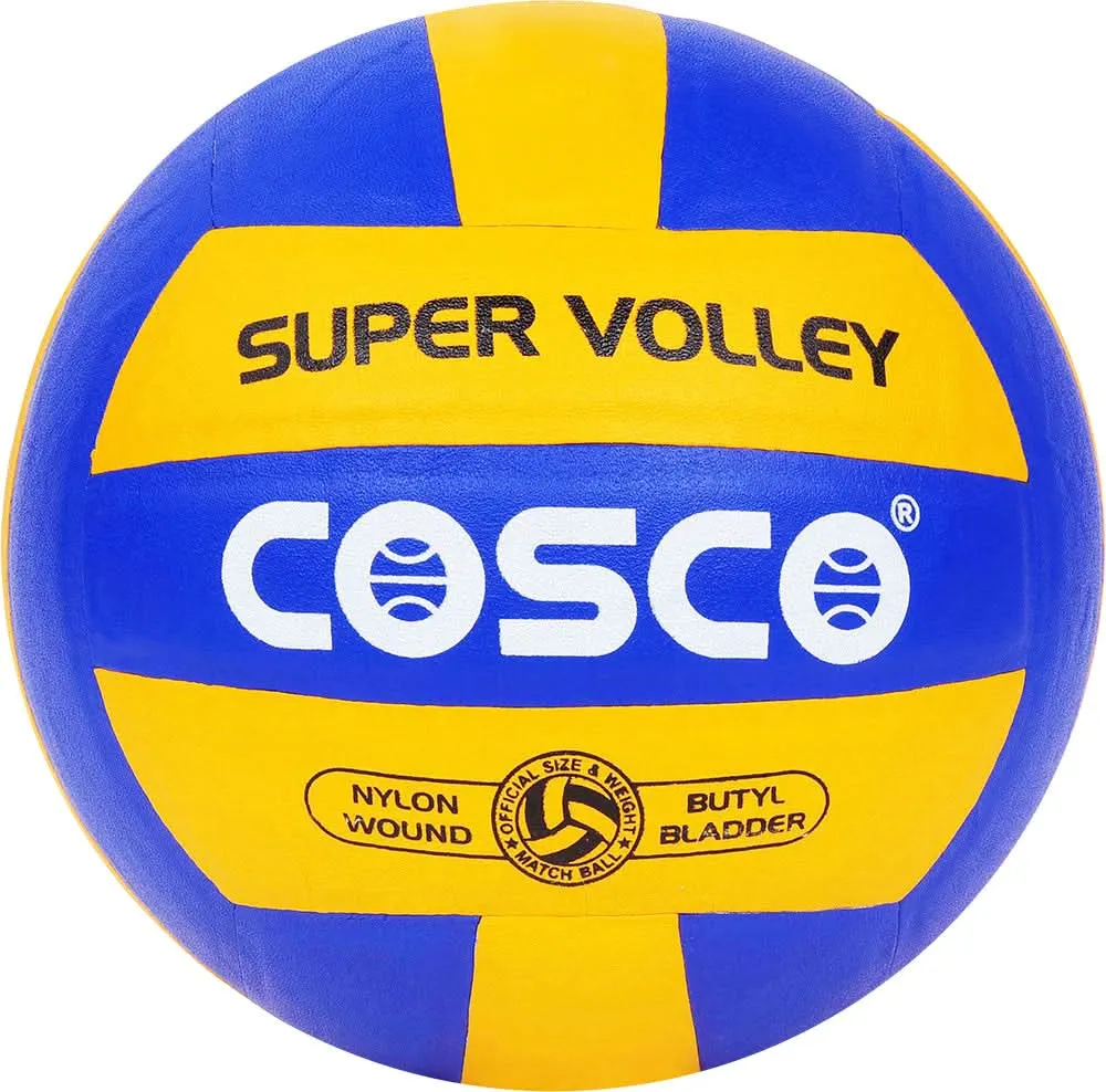 Cosco Super Volley Volleyball Genuine Leather 18 Panel Size 4