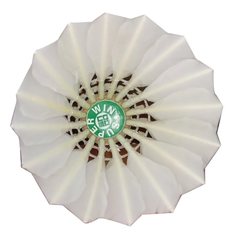 Albatross Super Win Badminton Feather Shuttlecock Speed 72 White Pack of 10