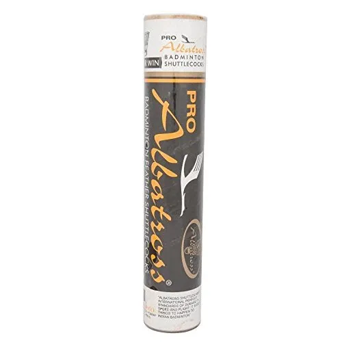 Albatross Super Win Badminton Feather Shuttlecock Speed 72 White Pack of 10