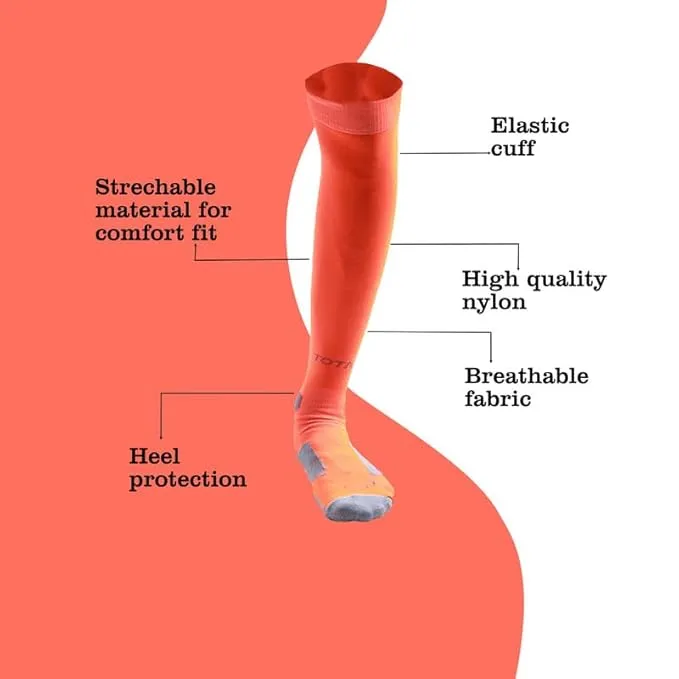 TOTAL Elite Football Stocking Orange/Grey Size L