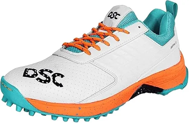 DSC Jaffa 22 Cricket Shoes White Orange Size 6