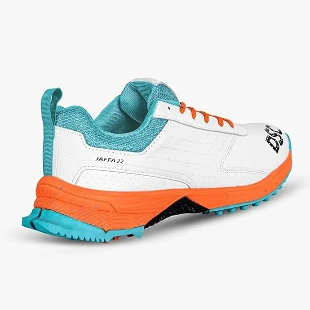 DSC Jaffa 22 Cricket Shoes White Orange Size 8