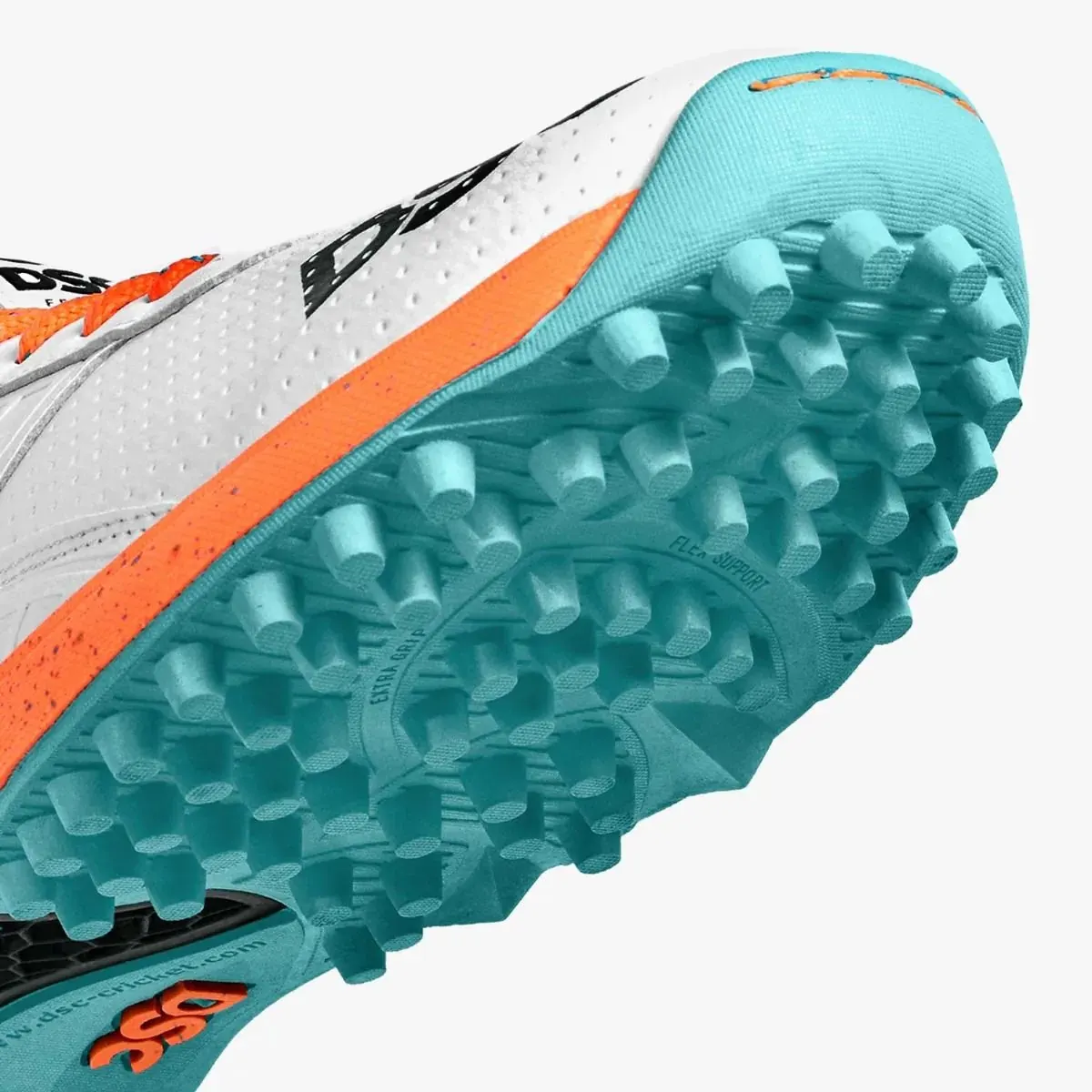 DSC Jaffa 22 Cricket Shoes White Orange Size 8