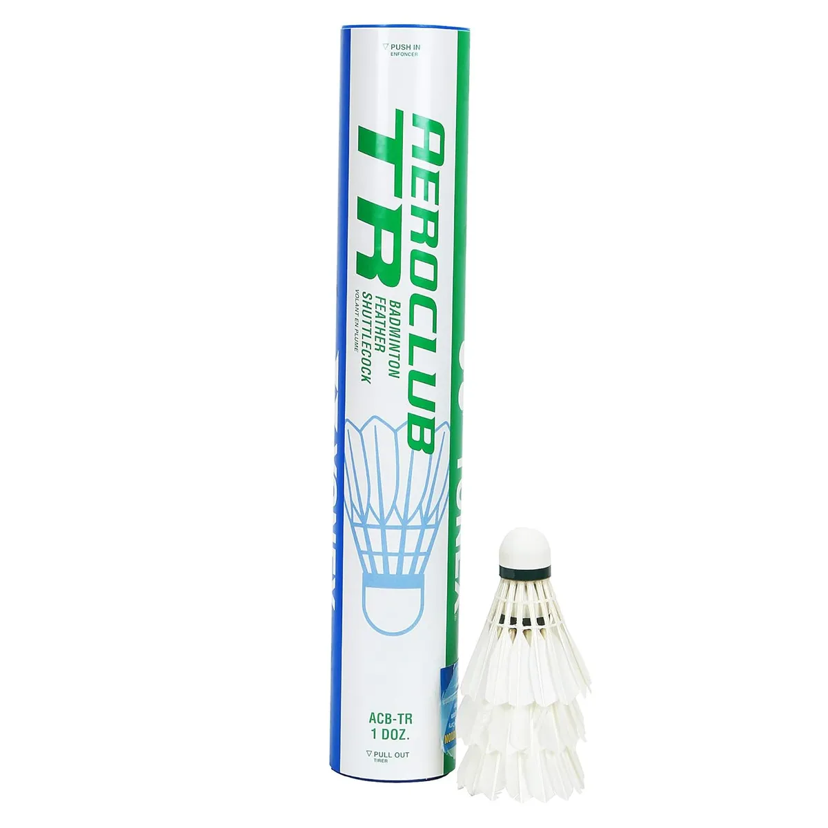 Yonex Aeroclub ACB TR Badminton Feather Shuttlecock White Speed 2 Pack of 12