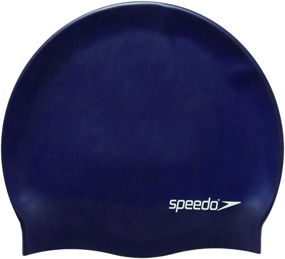 Speedo Flat Silicone Swim Cap Adults Navy One Size