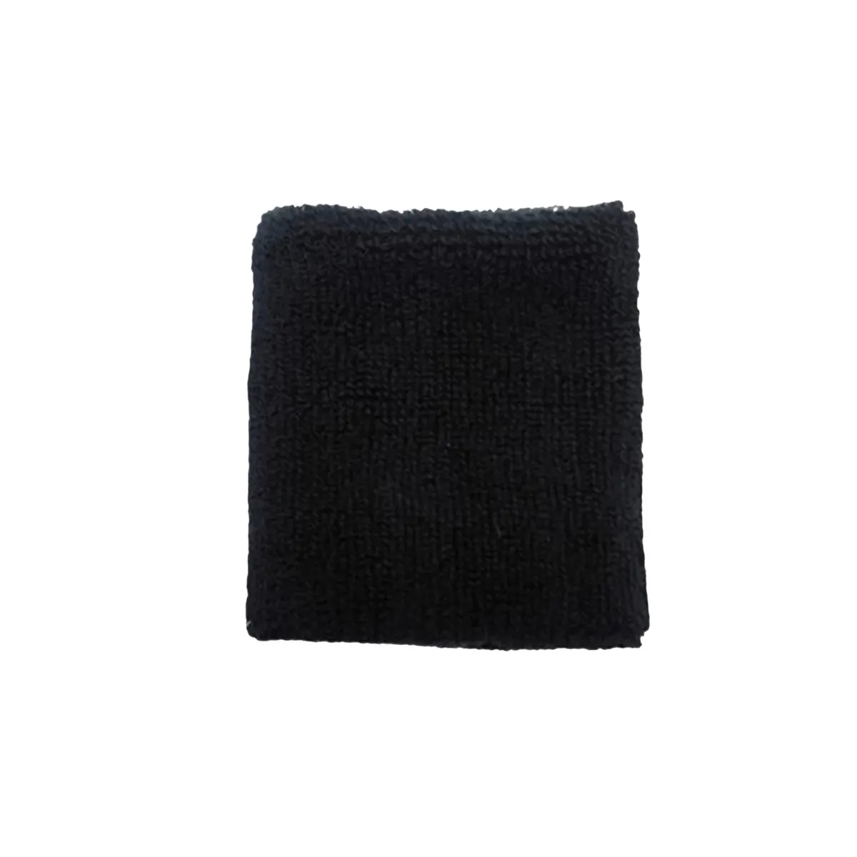 Total Sports 3 Inch Cotton Wristband Black Sweat Absorbent Sports Training
