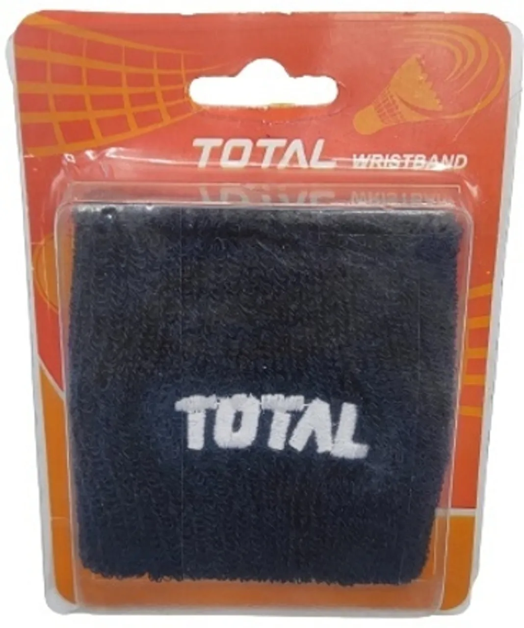 Total Sports 3 Inch Cotton Wristband Black Sweat Absorbent Sports Training